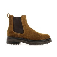 Chaussures Boots Femme ALIWELL Laki Alco Cuir Camel