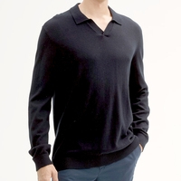 Polo homme TomTailor manche longue Noir 1043269 